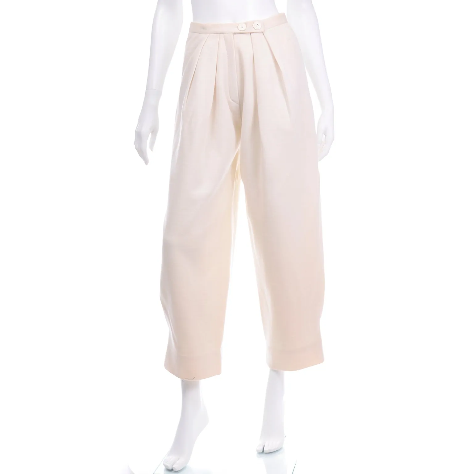 1980s Sonia Rykiel Vintage Cream Pants & Jacket Suit