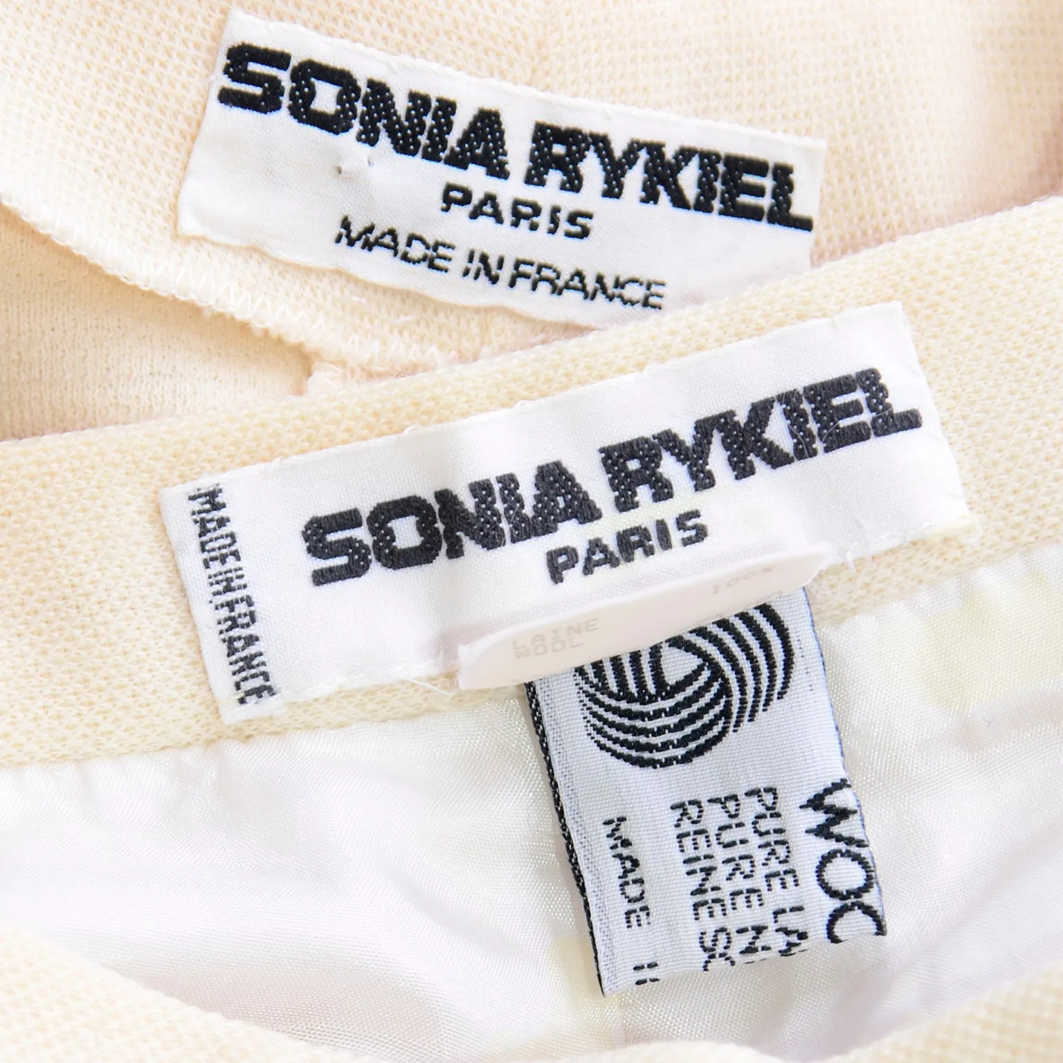 1980s Sonia Rykiel Vintage Cream Pants & Jacket Suit