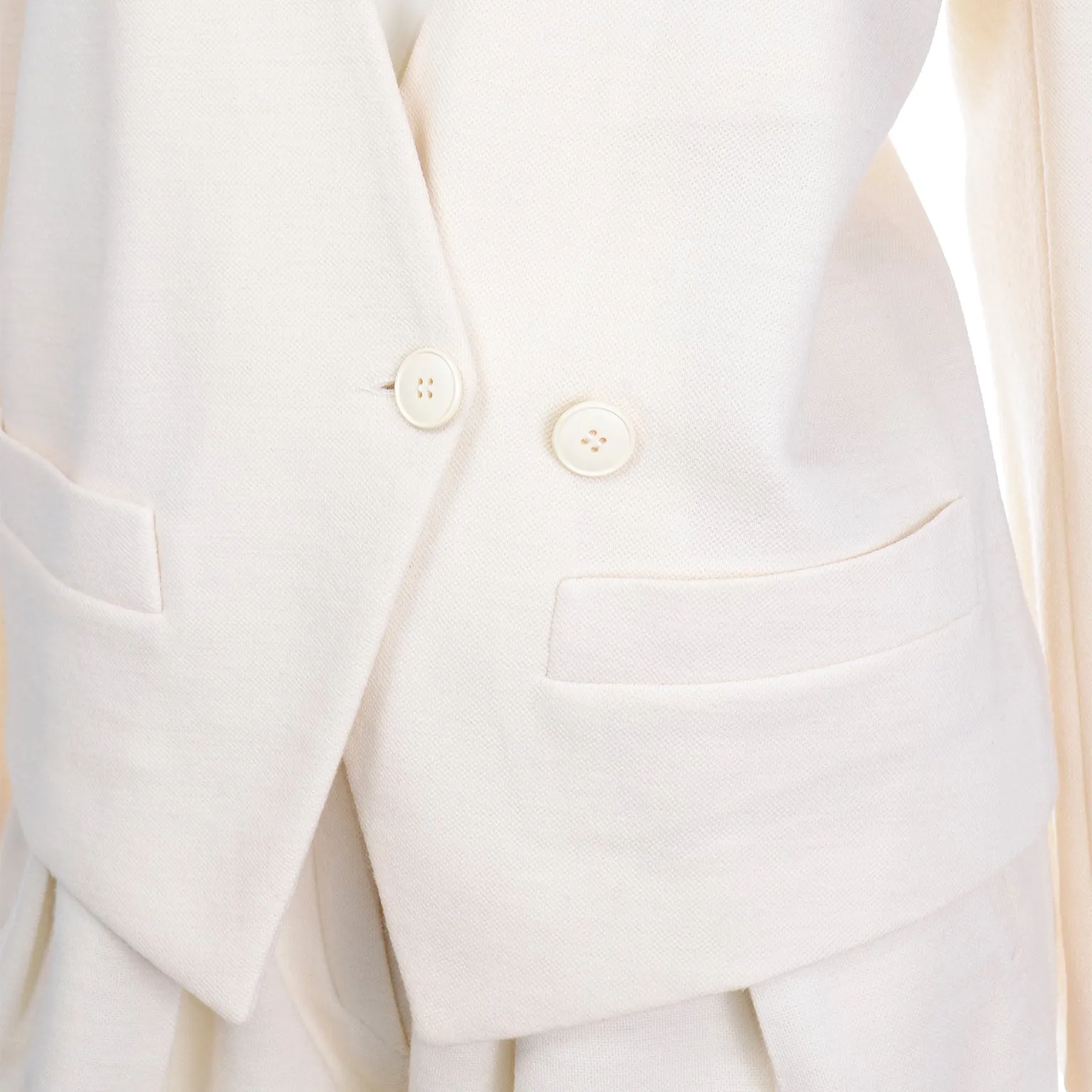 1980s Sonia Rykiel Vintage Cream Pants & Jacket Suit