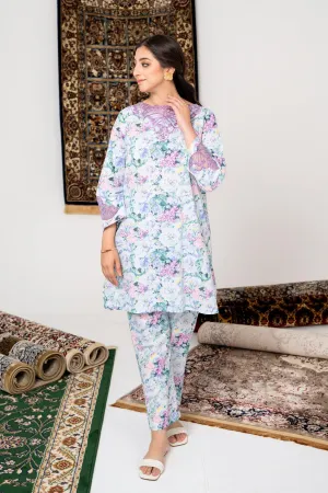 2 Piece - Printed Cambric Suit