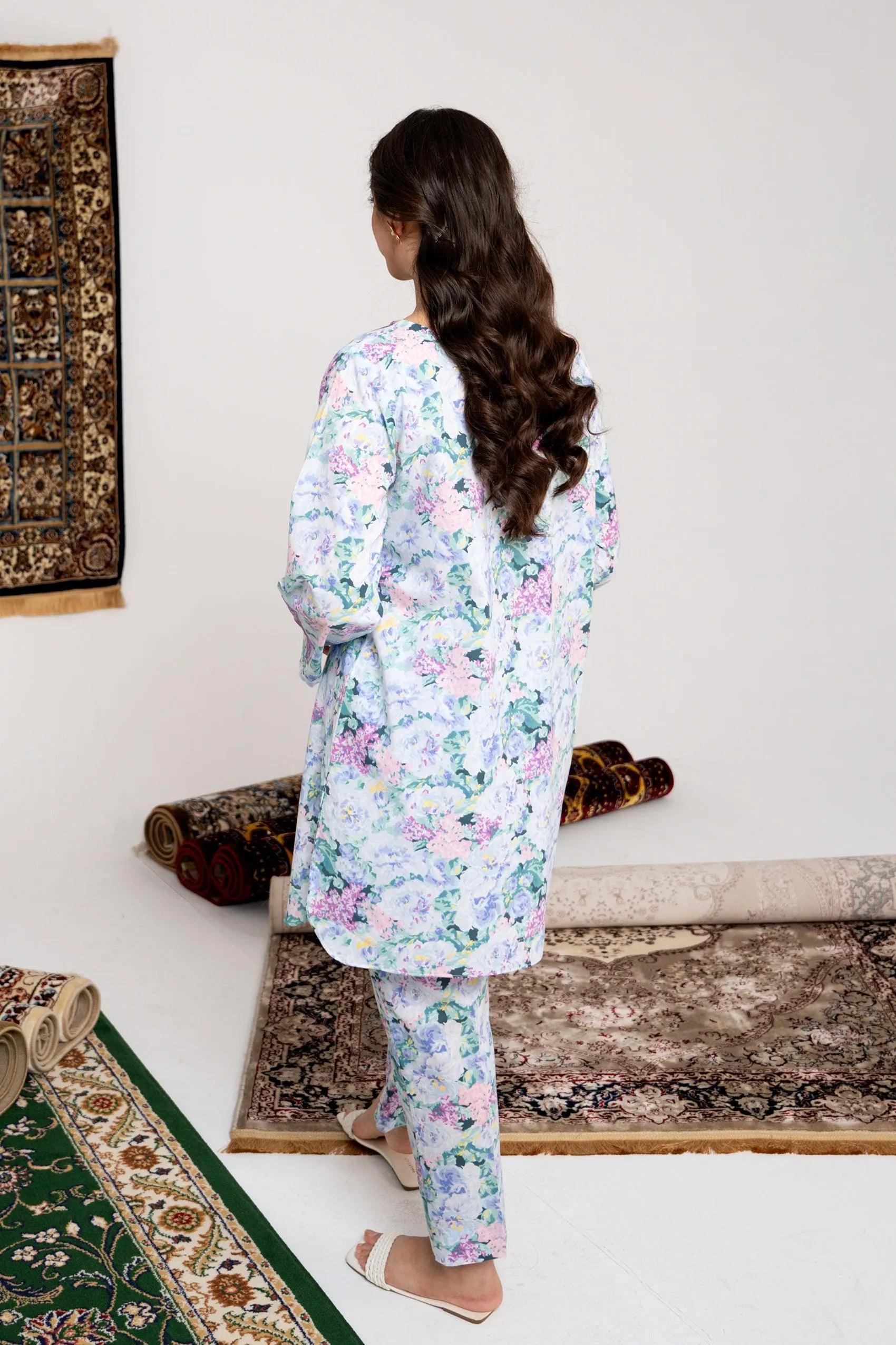 2 Piece - Printed Cambric Suit