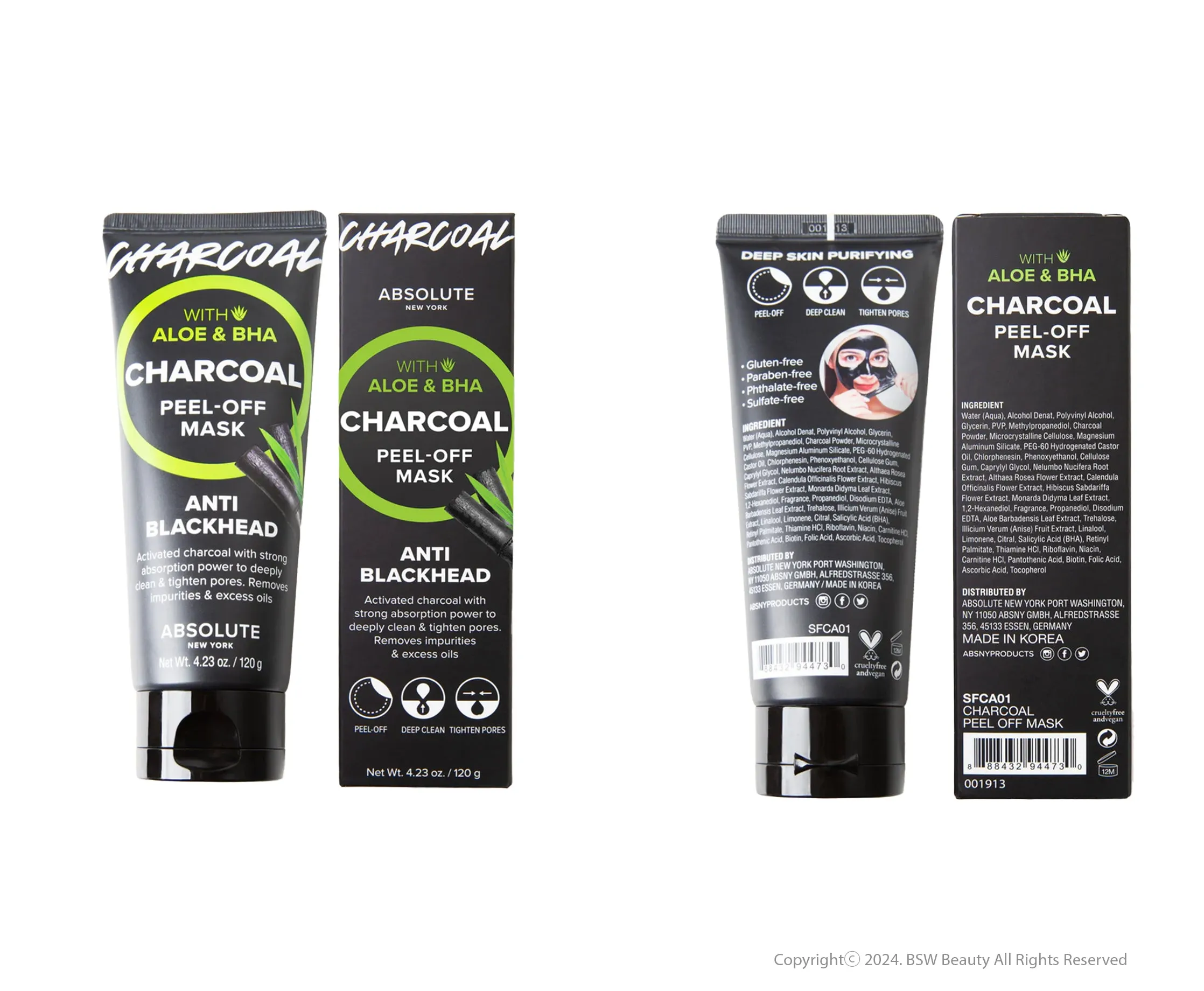 ABSOLUTE NEW YORK CHARCOAL PEEL OFF MASK