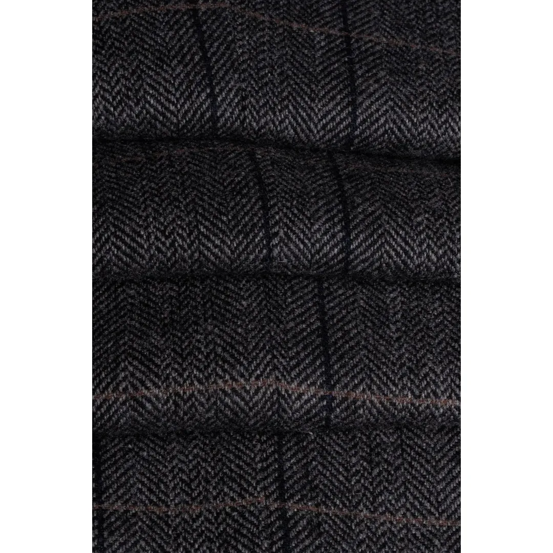 Albert - Men's Grey Tweed Trousers
