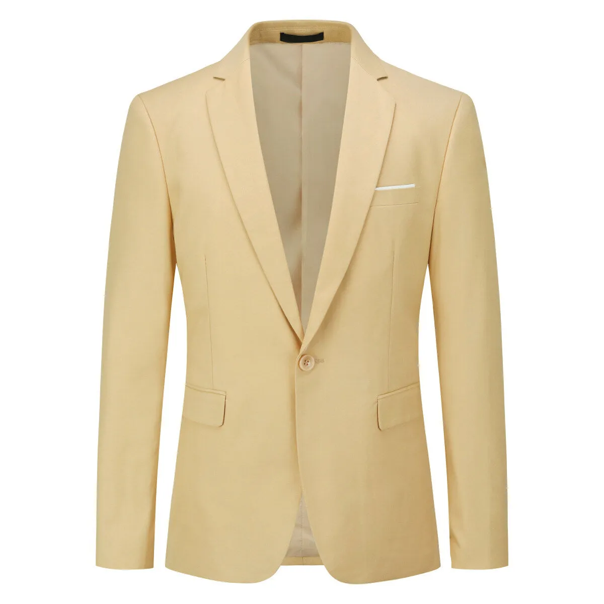 Beige 3-Piece Slim Fit Suit