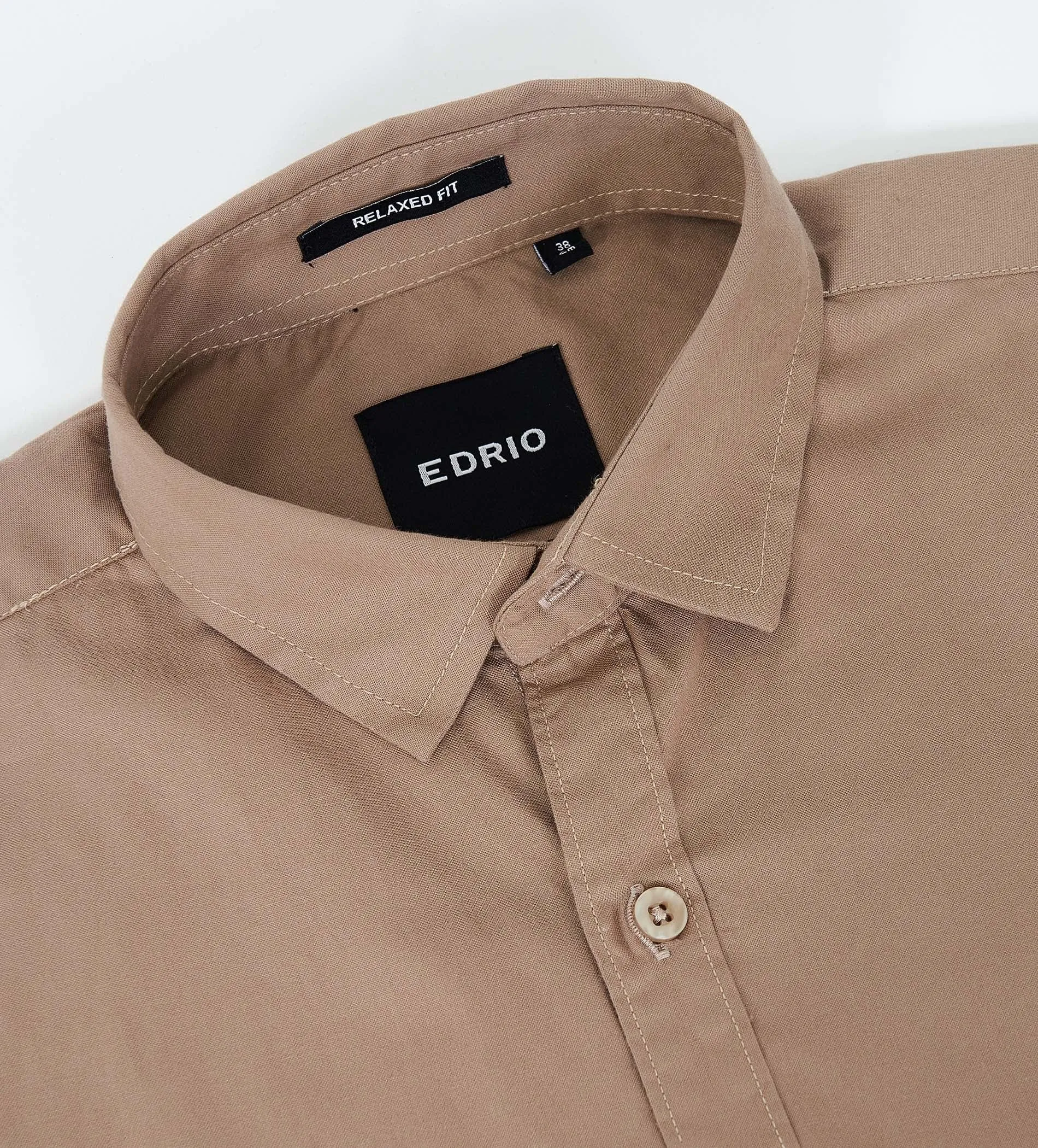 Beige Classic Comfort Oxford Shirt