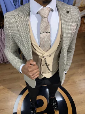 Berlin -  Beige/Cream 3 Piece Suit