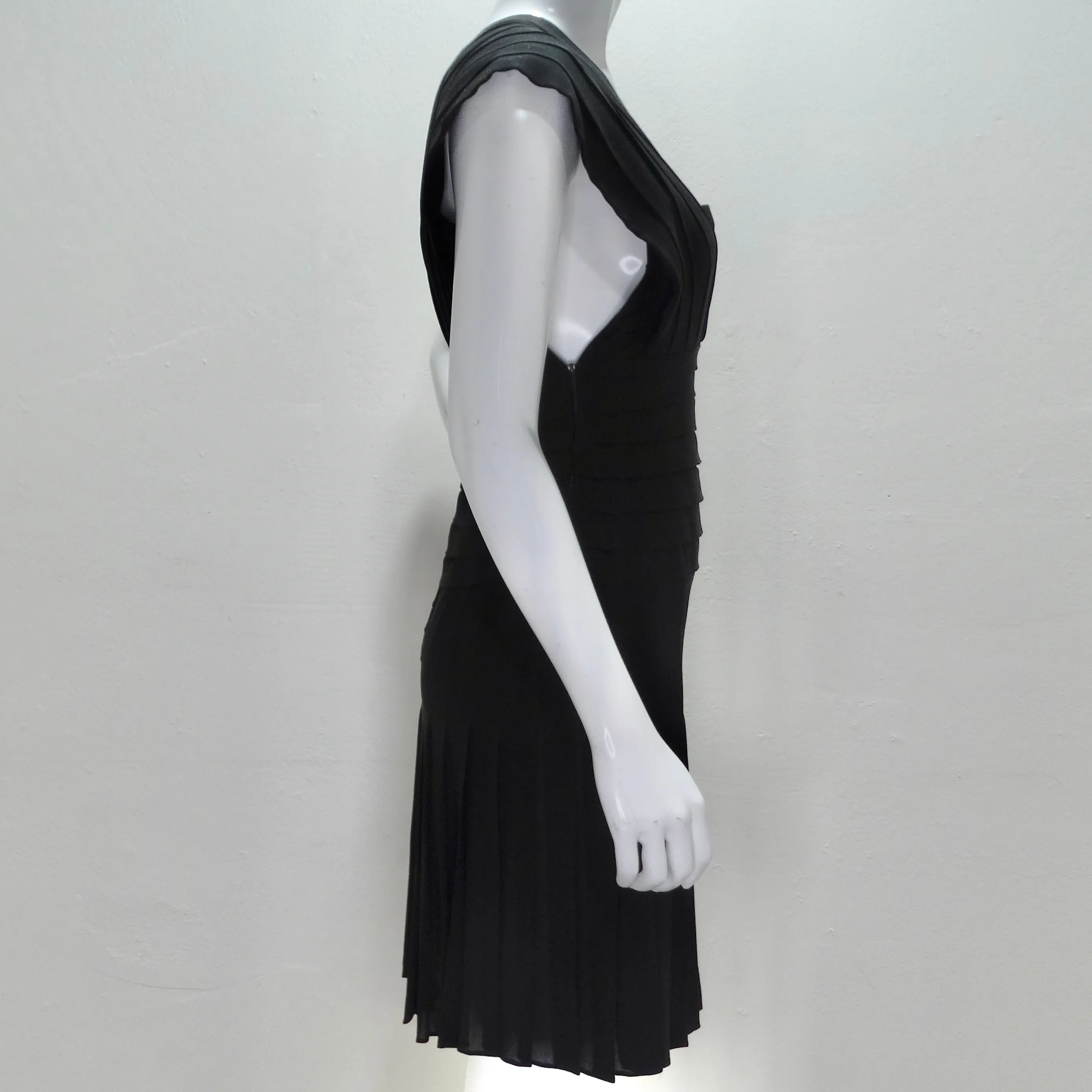 Bernard Perris 1980s Asymmetric Star Embroidered Dress
