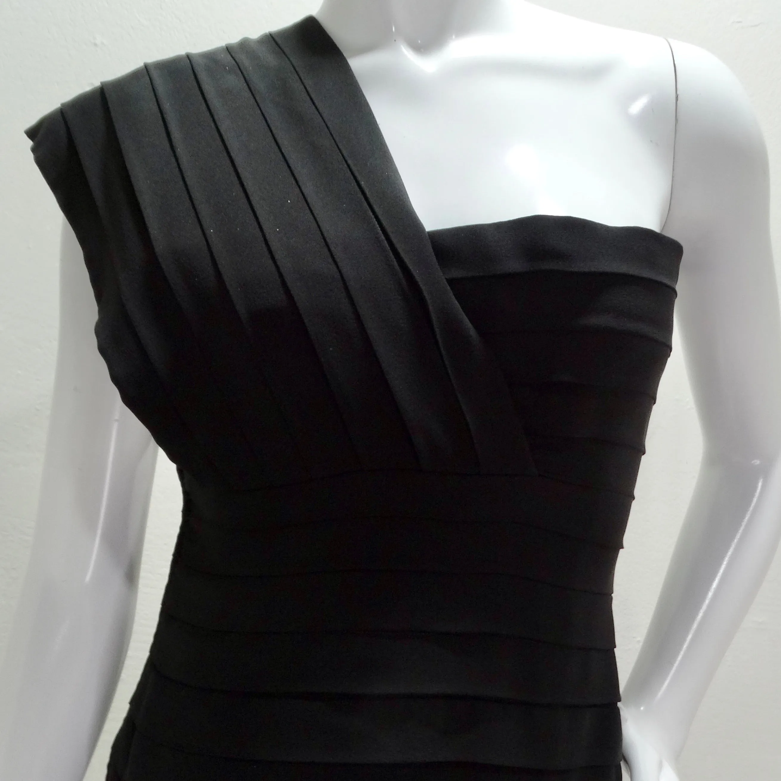 Bernard Perris 1980s Asymmetric Star Embroidered Dress