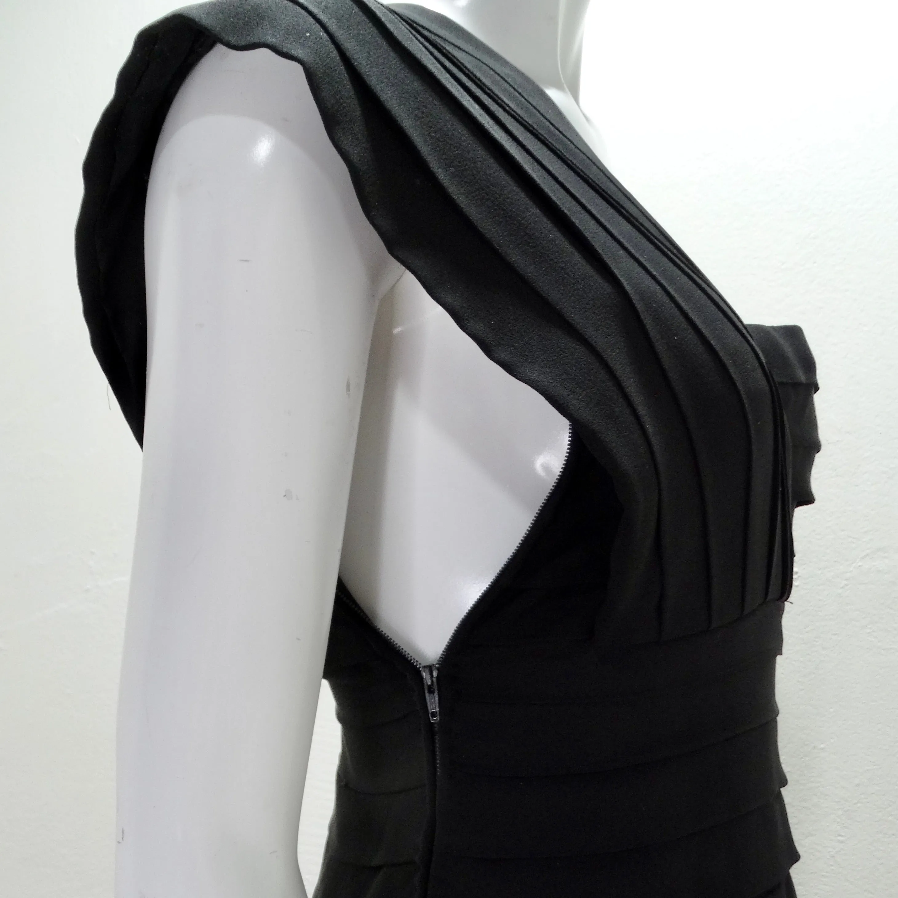Bernard Perris 1980s Asymmetric Star Embroidered Dress