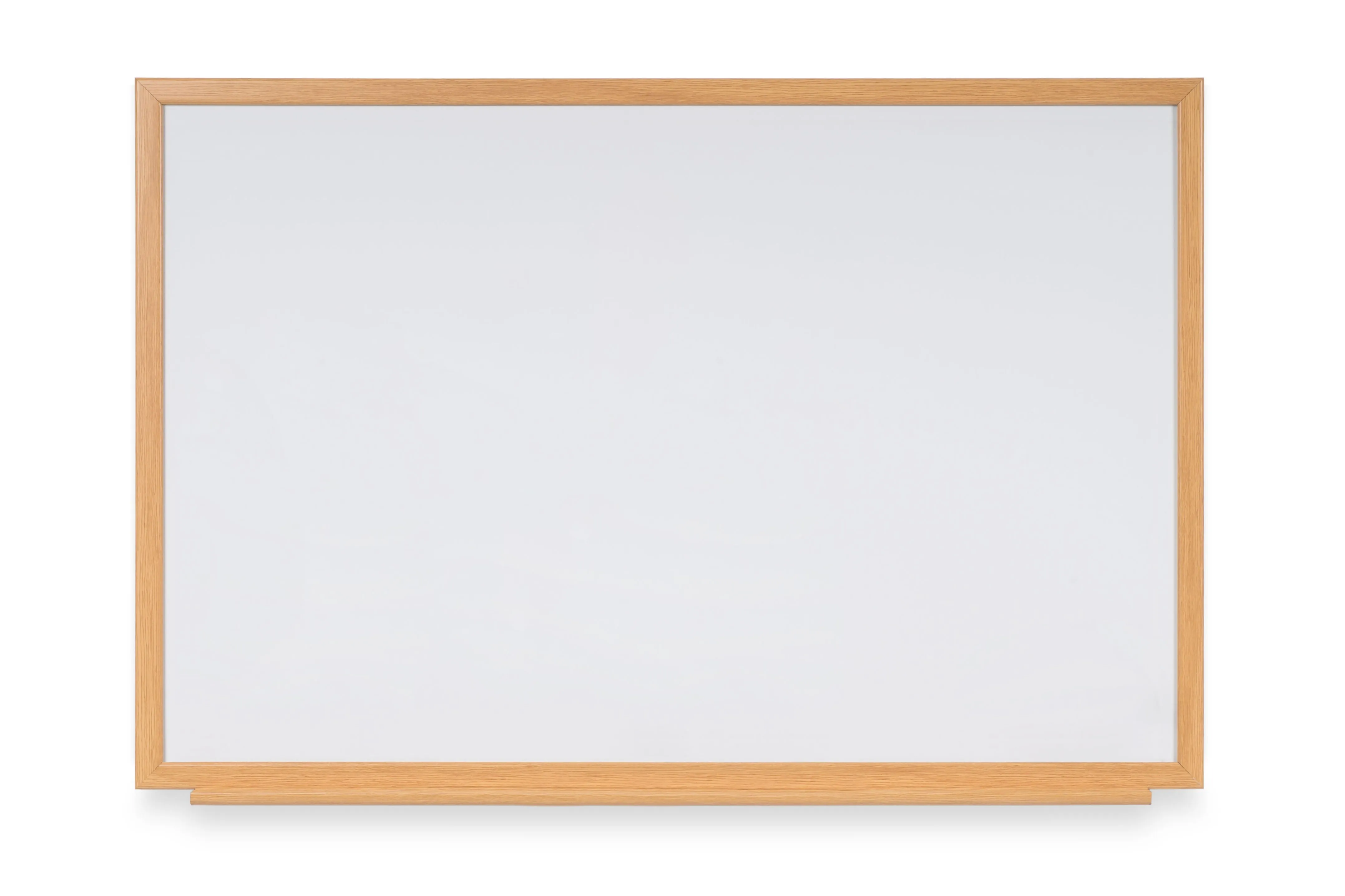 Bi-Office Earth-It Non Magnetic Melamine Whiteboard Oak Wood Frame 2400x1200mm - MB86002319