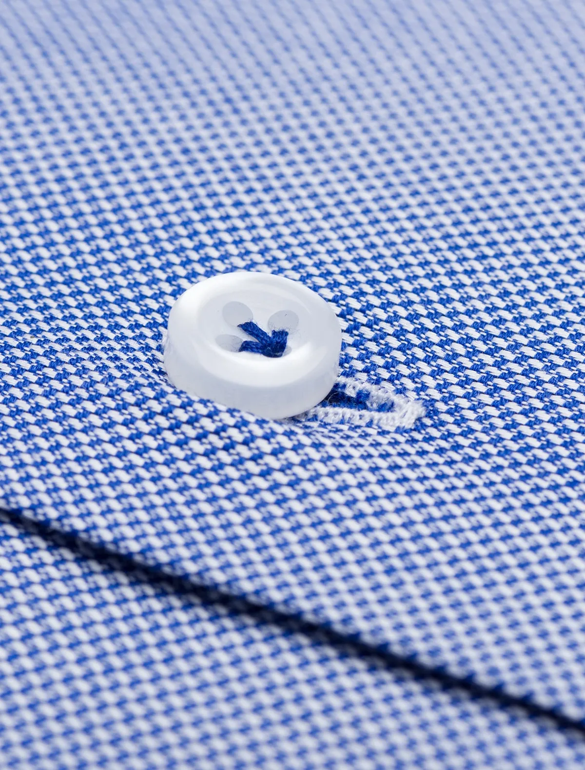 BLUE COTTON STRUCTURED BUSINESS FORMAL SHIRT