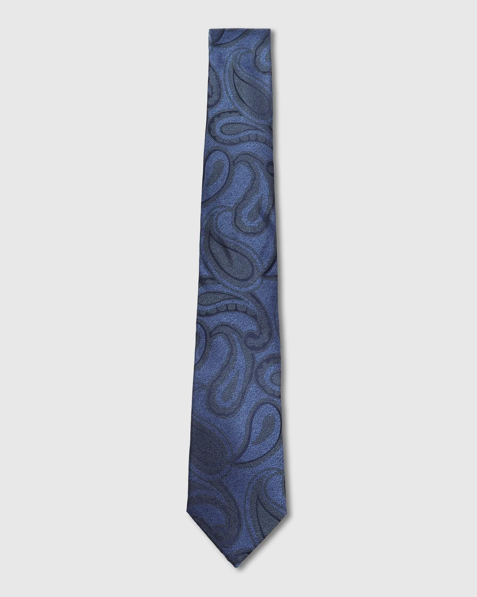 Boxed Combo Printed Tie And Pocket Square In Navy - Tarpon