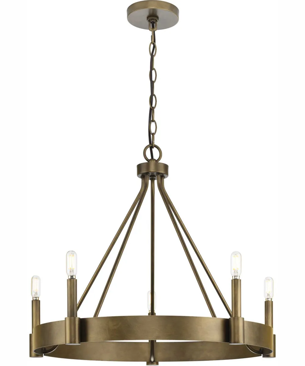 Breckenridge 5-Light Rustic Farmhouse Chandelier Aged Bronze