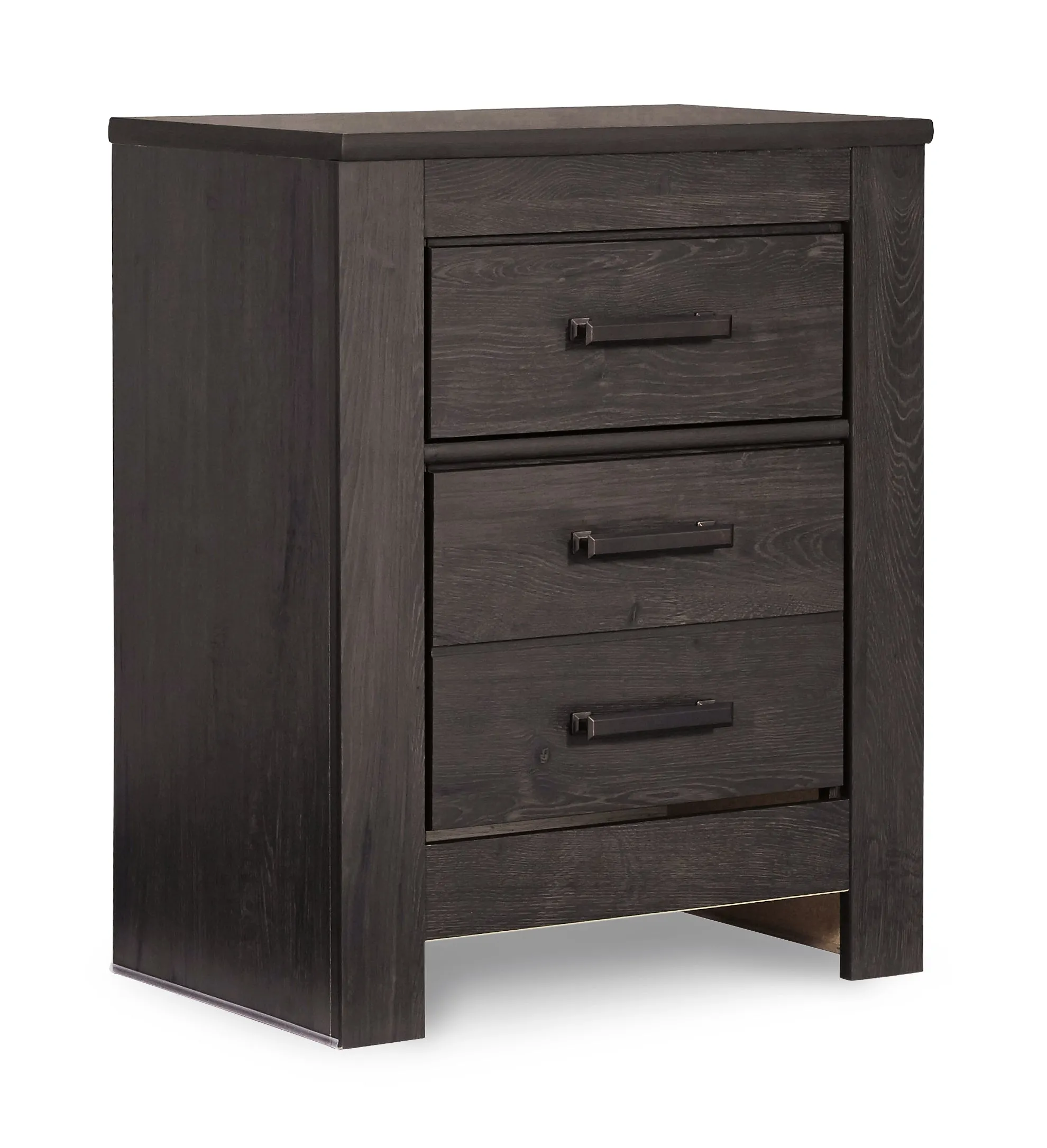 Brinxton Queen/Full Panel Headboard Bed with Mirrored Dresser, Chest and 2 Nightstands in Charcoal