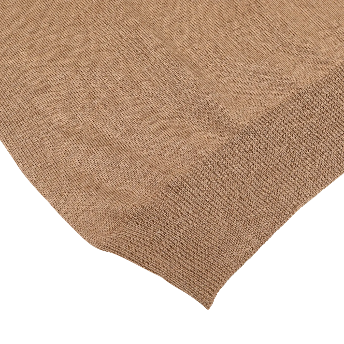 Camel Beige Extra Fine Merino Crew Neck