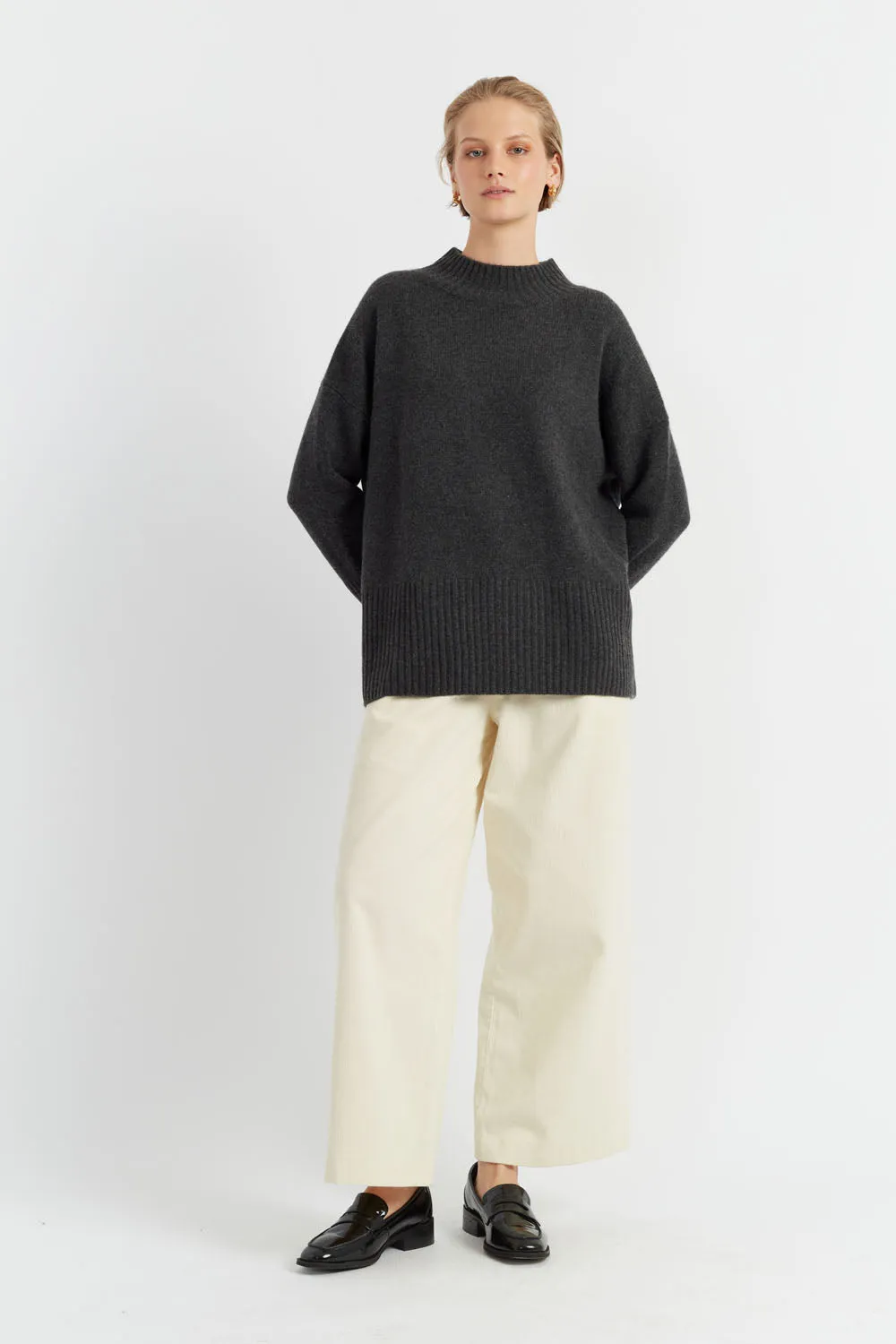 Charcoal Cashmere Comfort Sweater