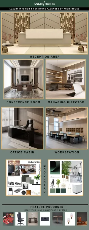 Crape Jasmine Small Office Interiors in Low Cost