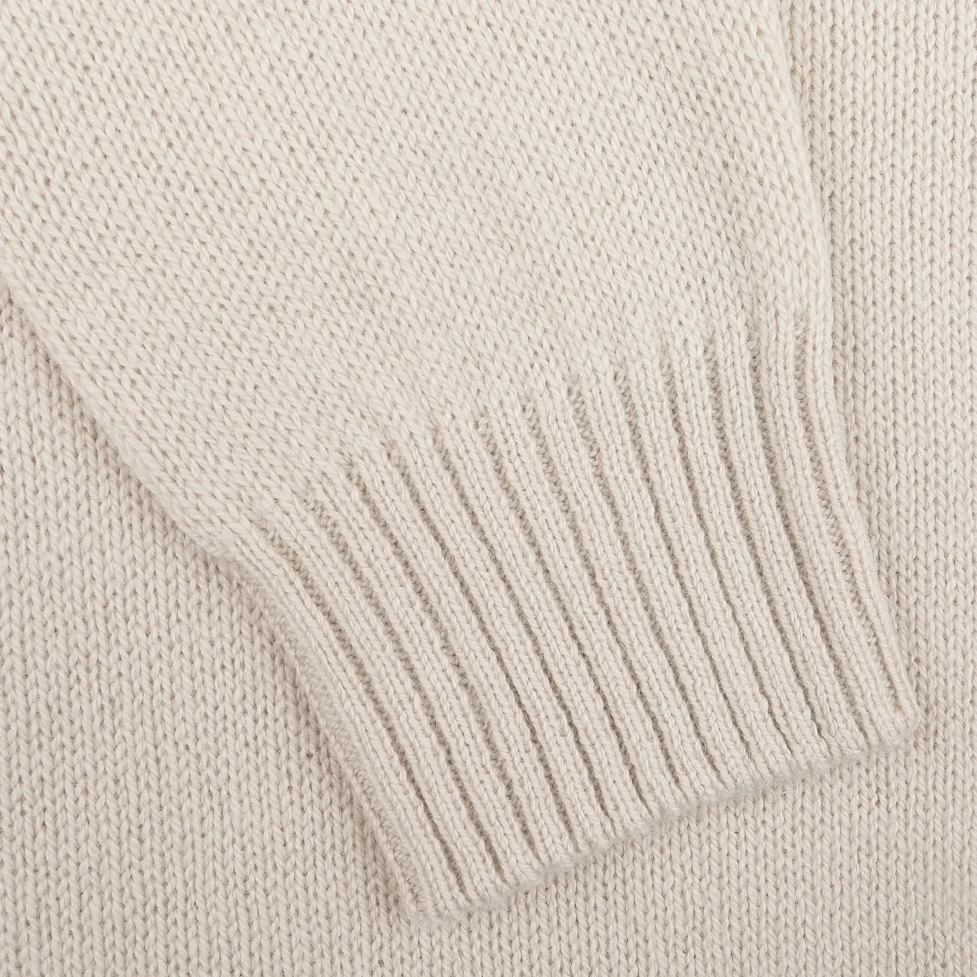 Cream Beige Air Wool Rollneck