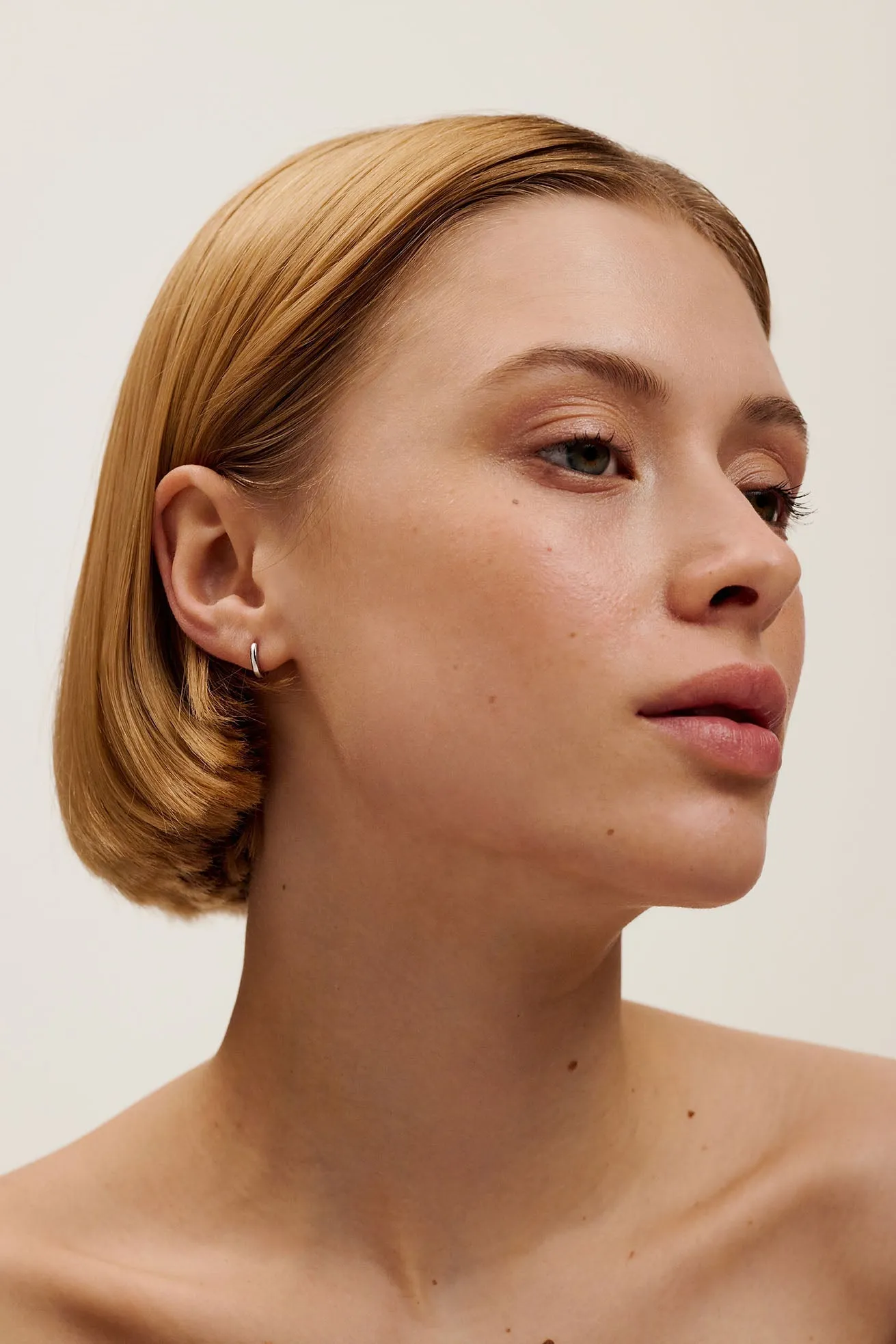 Crisete Logo Hoop Earrings (10Mm) Silver
