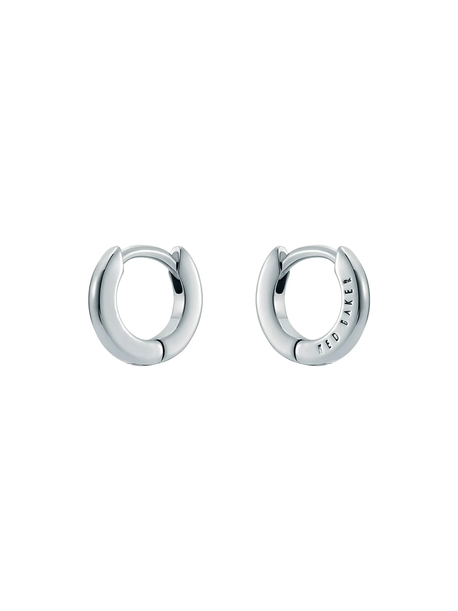 Crisete Logo Hoop Earrings (10Mm) Silver