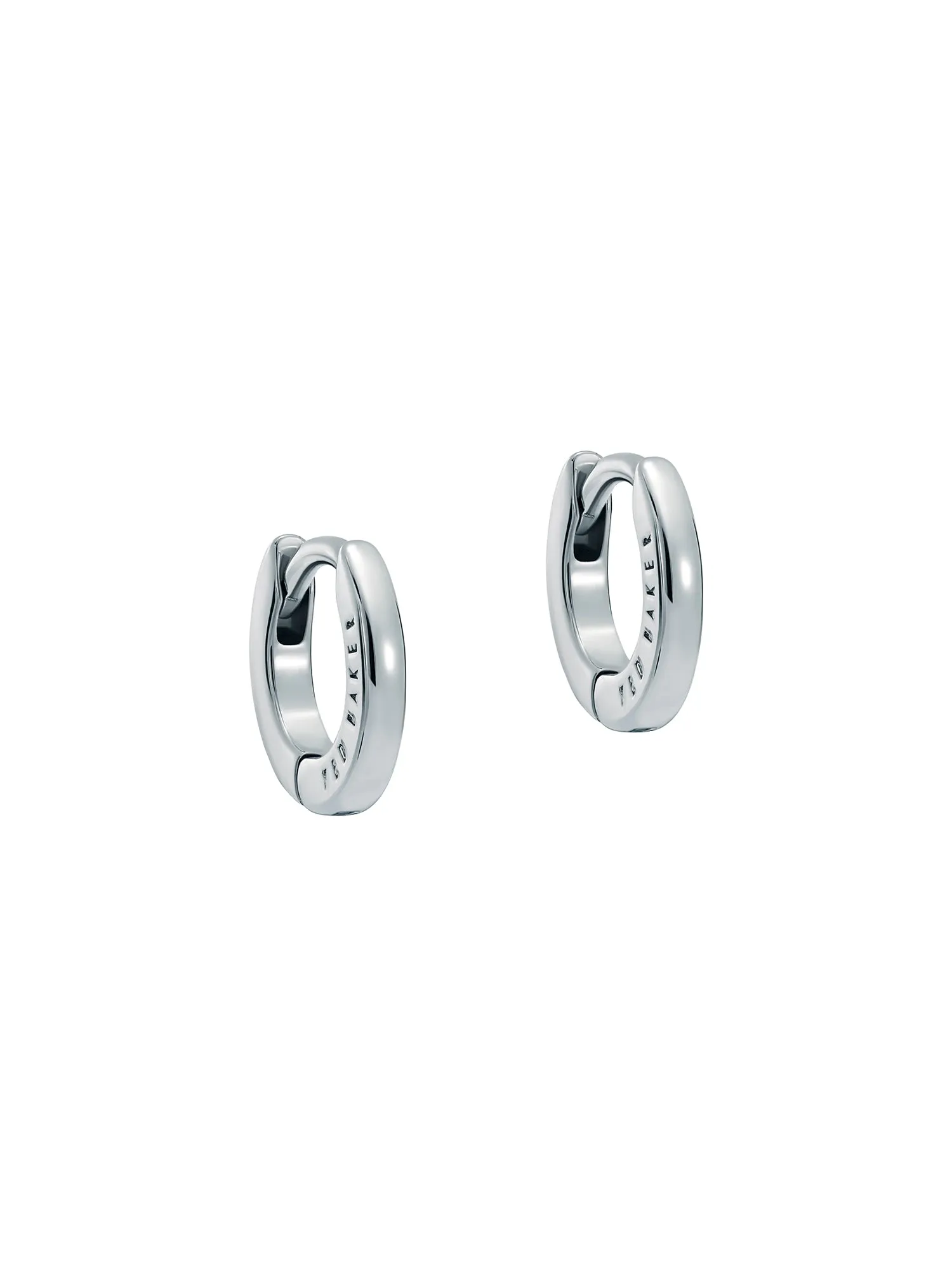 Crisete Logo Hoop Earrings (10Mm) Silver