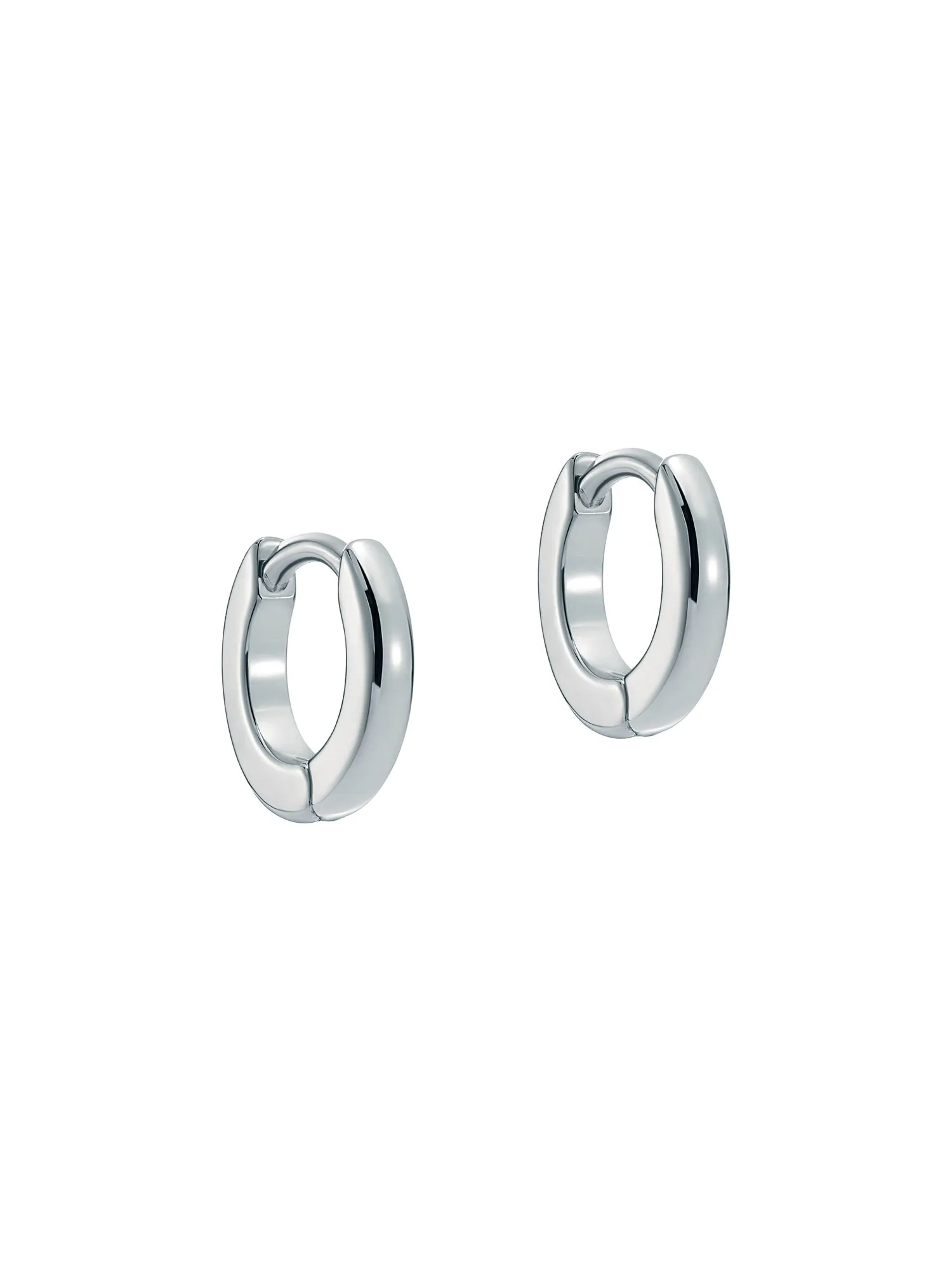Crisete Logo Hoop Earrings (10Mm) Silver