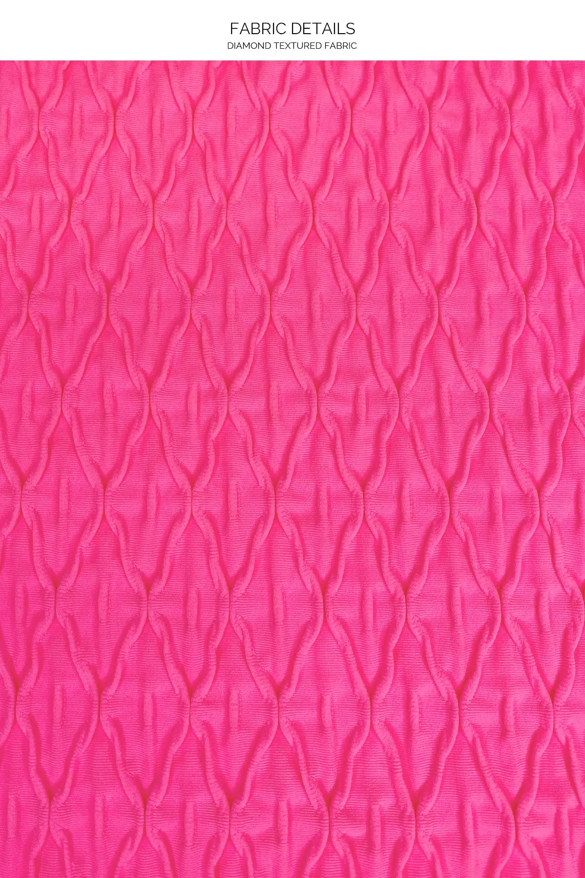 DIAMOND GIRL - Scoop Neck Cut Out Top & Seamless Cut Out Brazilian Tie Side Bottom • Shocking Pink