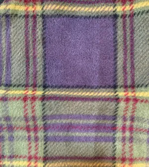 Doggie Styles Waterproof Reversible Fleece Lined Jacket, Purple & Olive Green Plaid