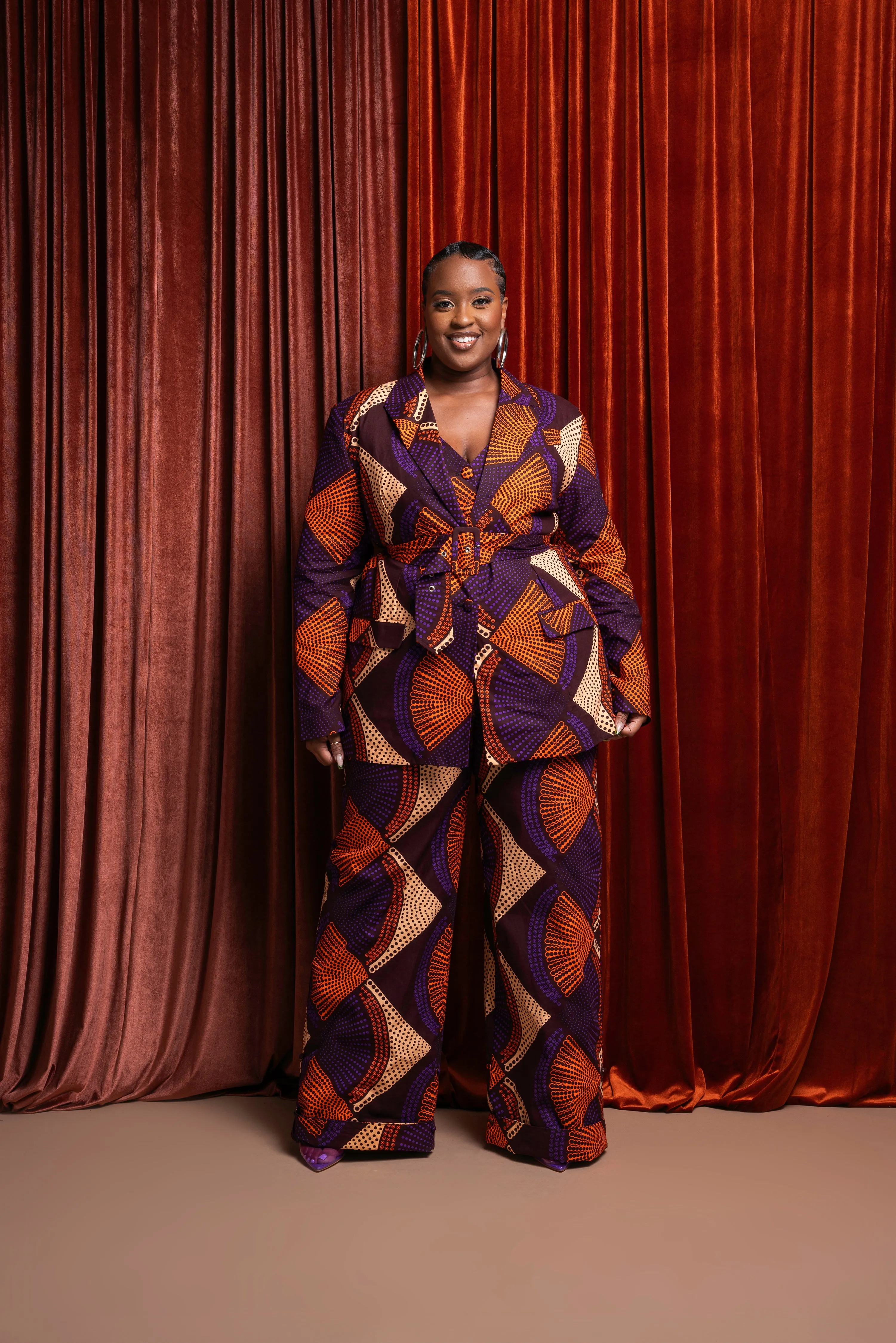 DORA African Print high waist trousers (3 LENGTH)