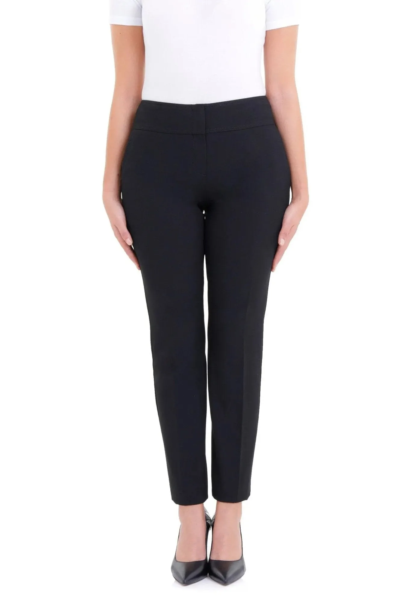 Dress Pants High Waist Straight Leg Black Pants
