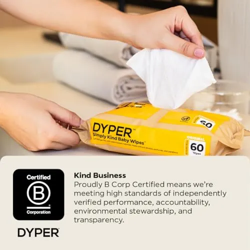 DYPER: Charcoal-Enhanced Baby Wipes with 100% Plant-Based Unscented Formula