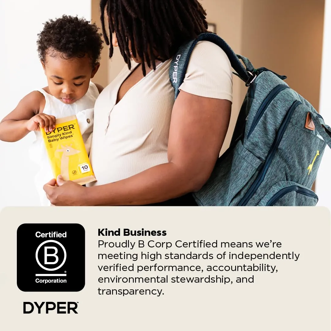 DYPER: Charcoal-Enhanced Baby Wipes with 100% Plant-Based Unscented Formula