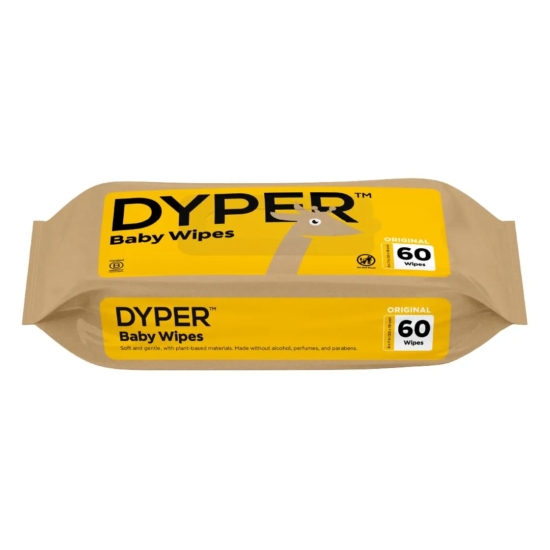 DYPER: Charcoal-Enhanced Baby Wipes with 100% Plant-Based Unscented Formula