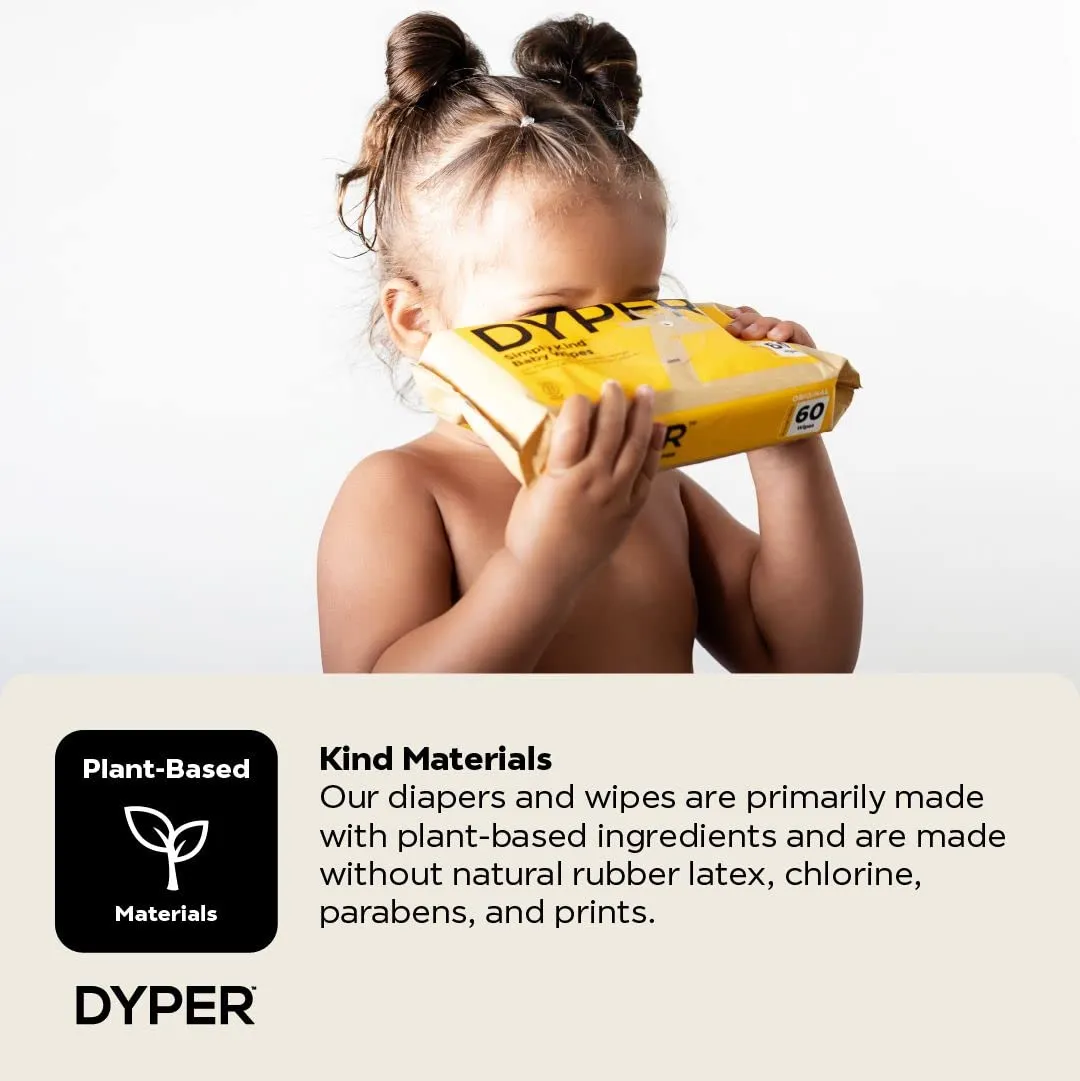 DYPER: Charcoal-Enhanced Baby Wipes with 100% Plant-Based Unscented Formula