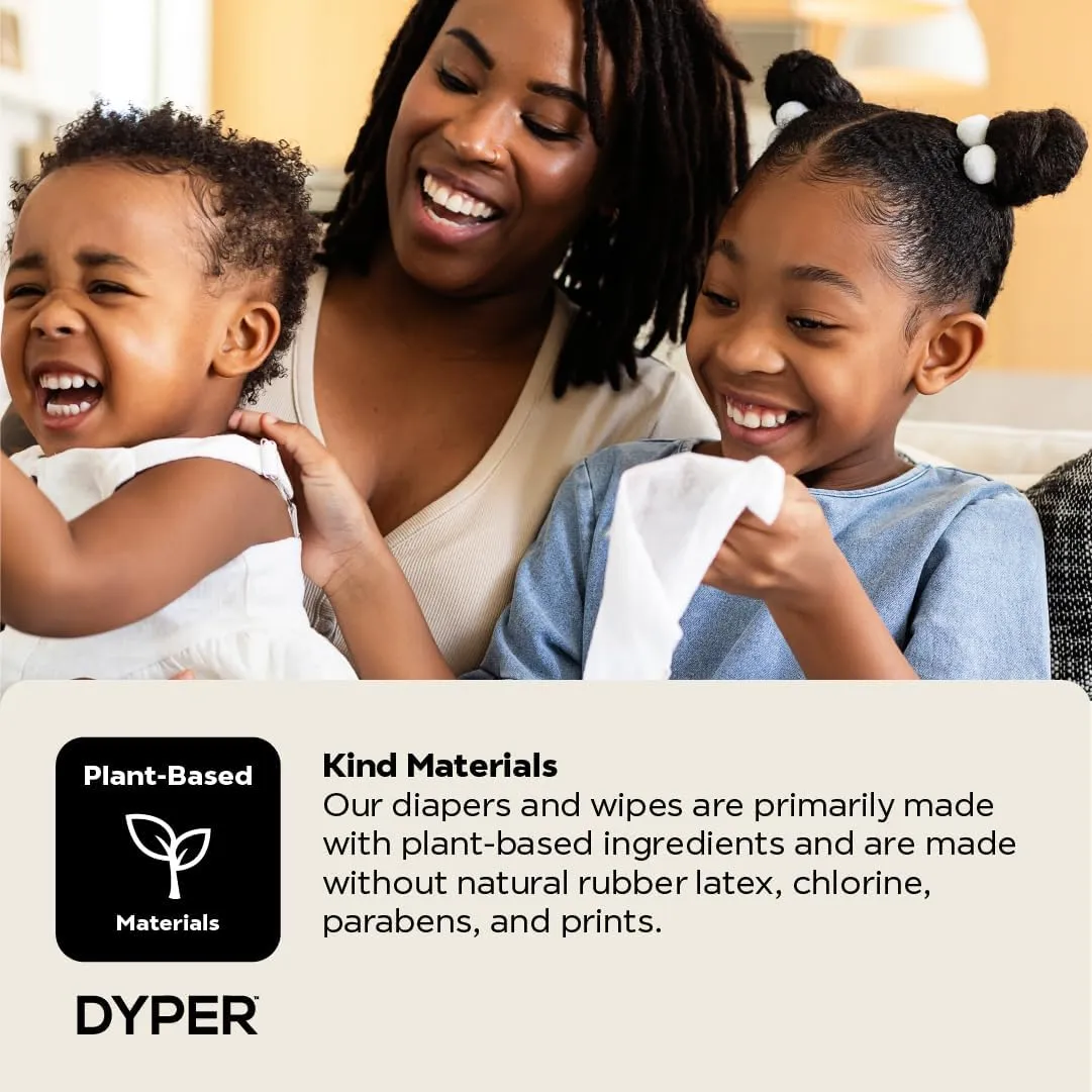 DYPER: Charcoal-Enhanced Baby Wipes with 100% Plant-Based Unscented Formula