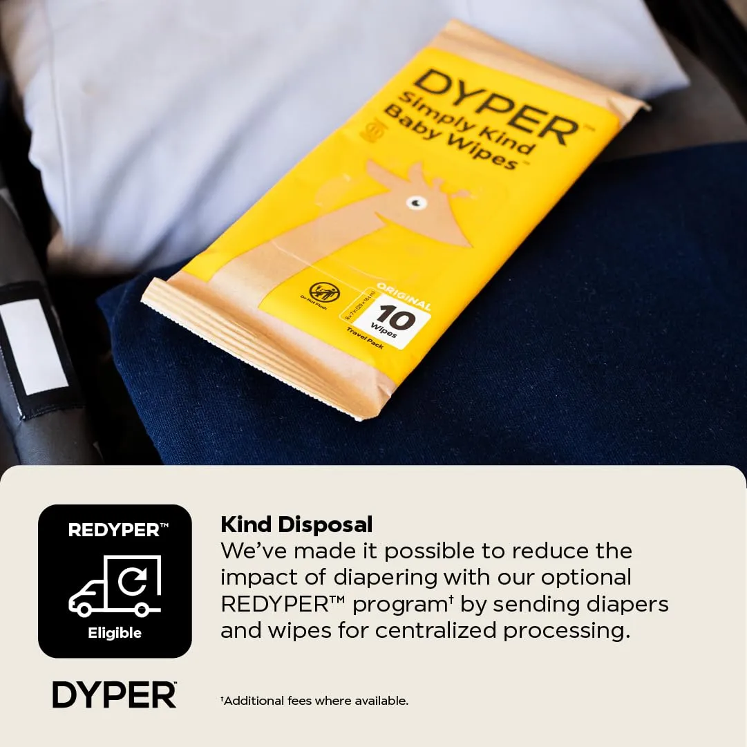 DYPER: Charcoal-Enhanced Baby Wipes with 100% Plant-Based Unscented Formula