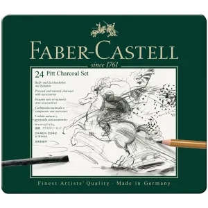 Faber-Castell Pitt Charcoal Pencils & Sticks - Set of 24