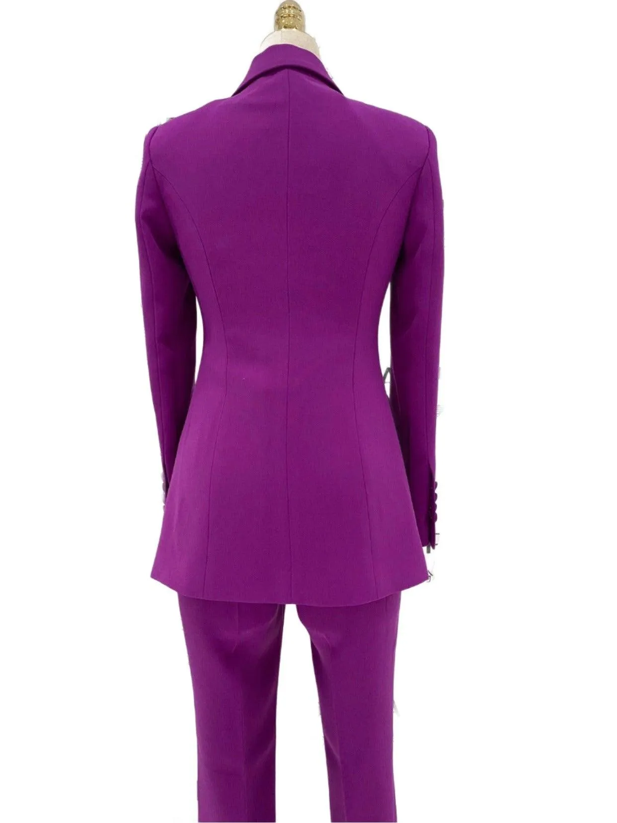 Flared Pant Suit - One Button Women Pantsuit