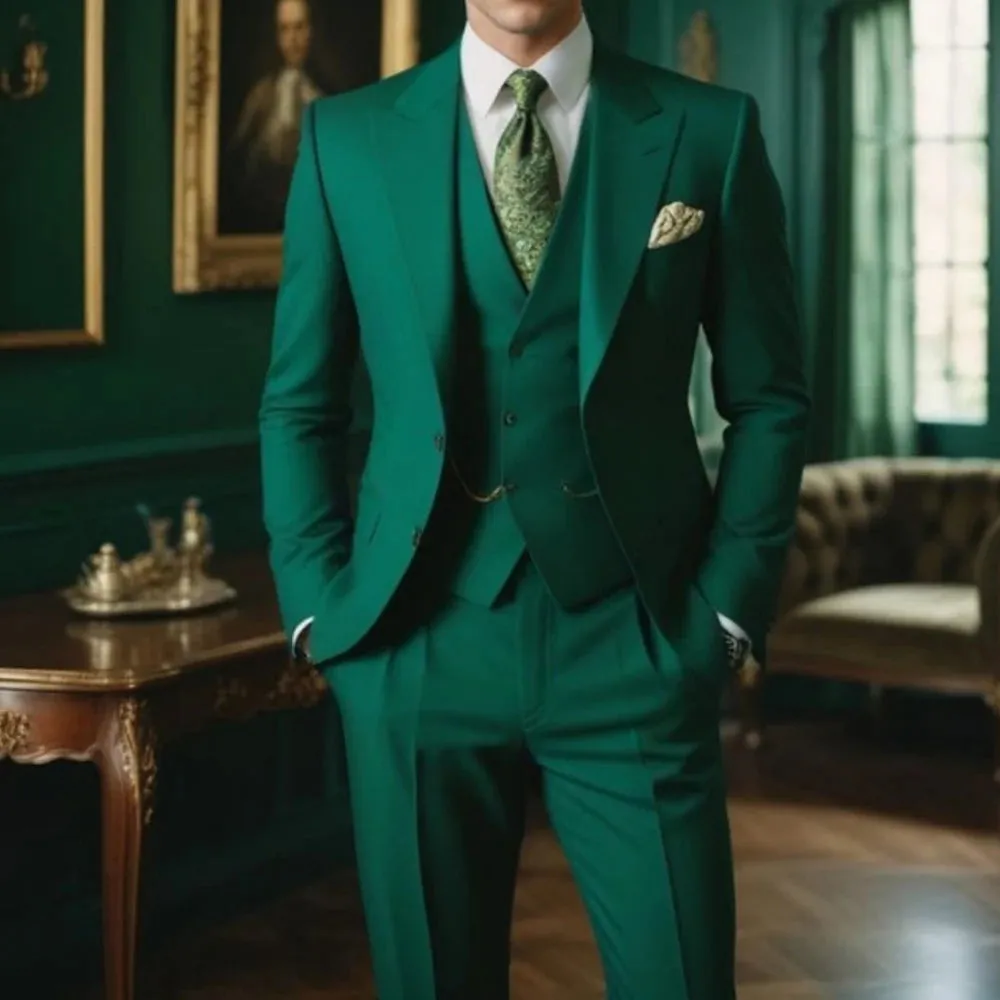 Funki Buys | Suits | Men's Designer 3 Pcs Custom Slim Fit Suits