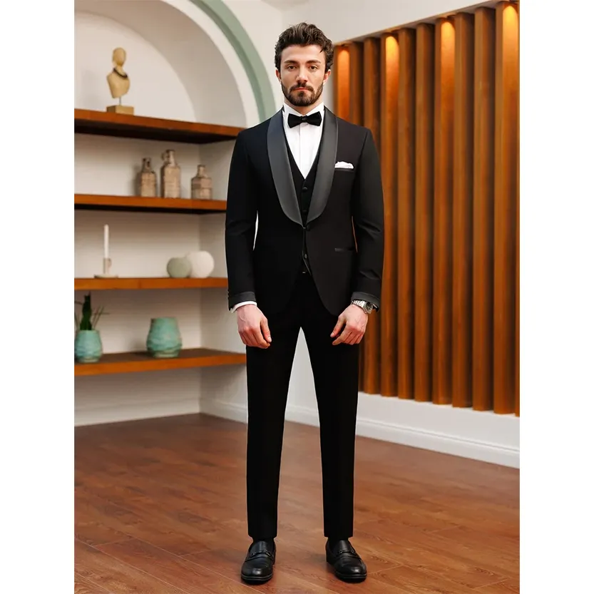 Funki Buys | Suits | Men's Formal Slim-Fit 3 Pcs Tuxedo Suit Set