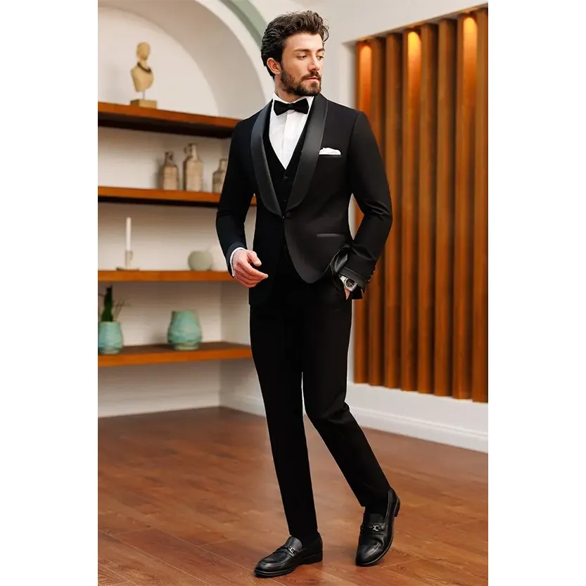Funki Buys | Suits | Men's Formal Slim-Fit 3 Pcs Tuxedo Suit Set