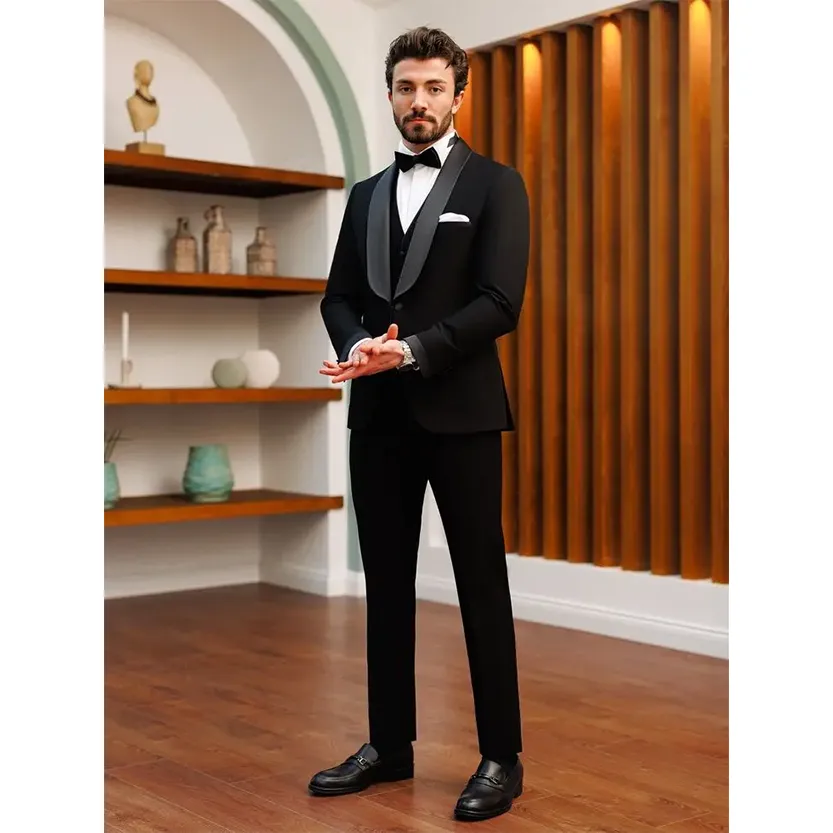 Funki Buys | Suits | Men's Formal Slim-Fit 3 Pcs Tuxedo Suit Set