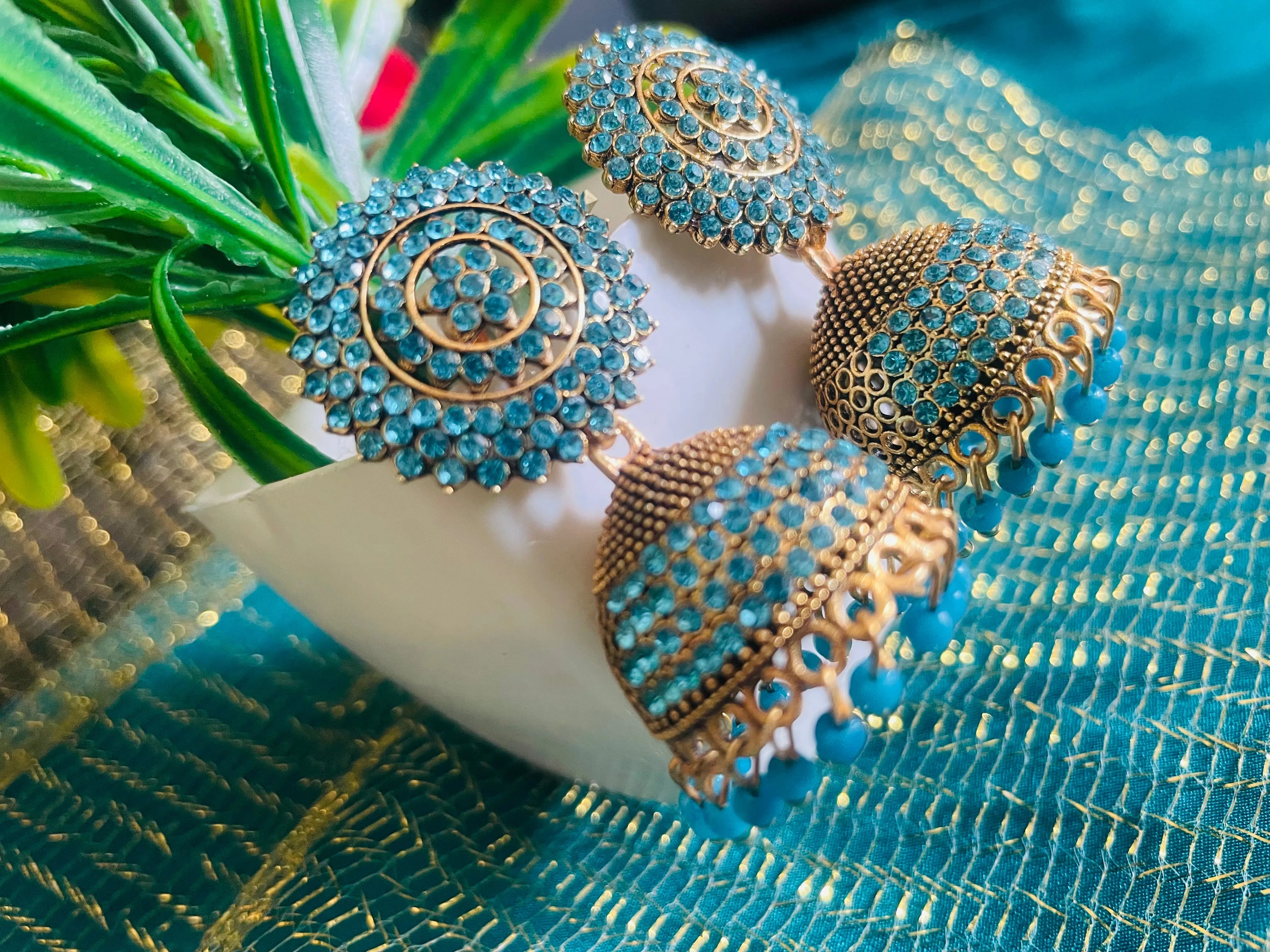 GEETHA AQUA JHUMKIS