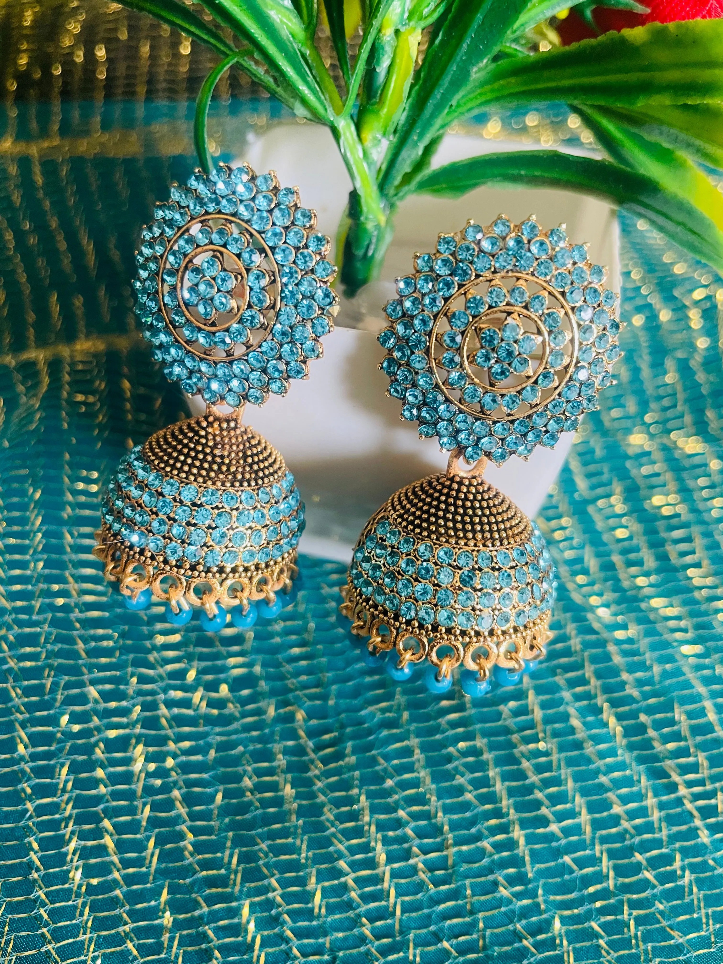 GEETHA AQUA JHUMKIS