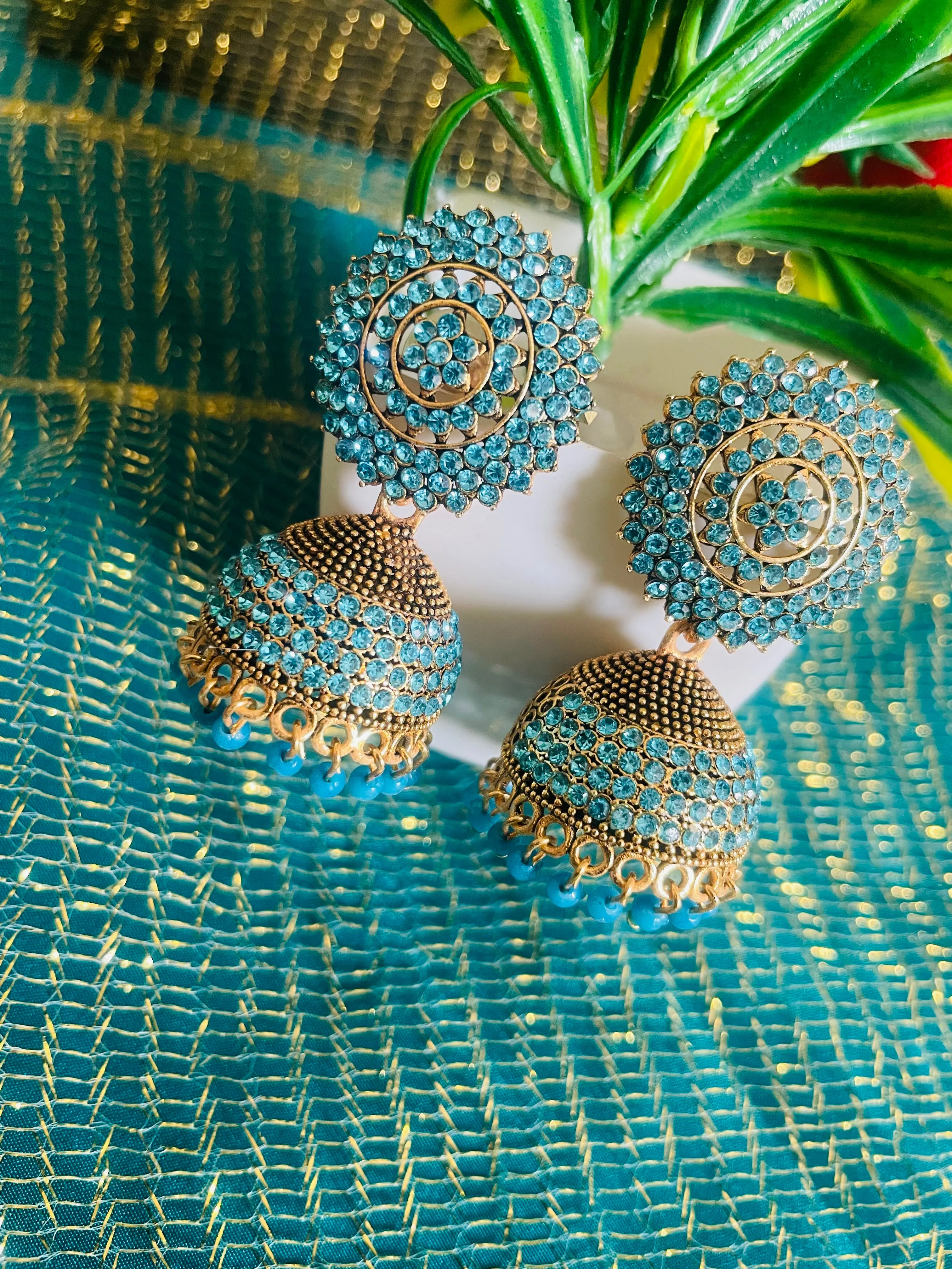 GEETHA AQUA JHUMKIS