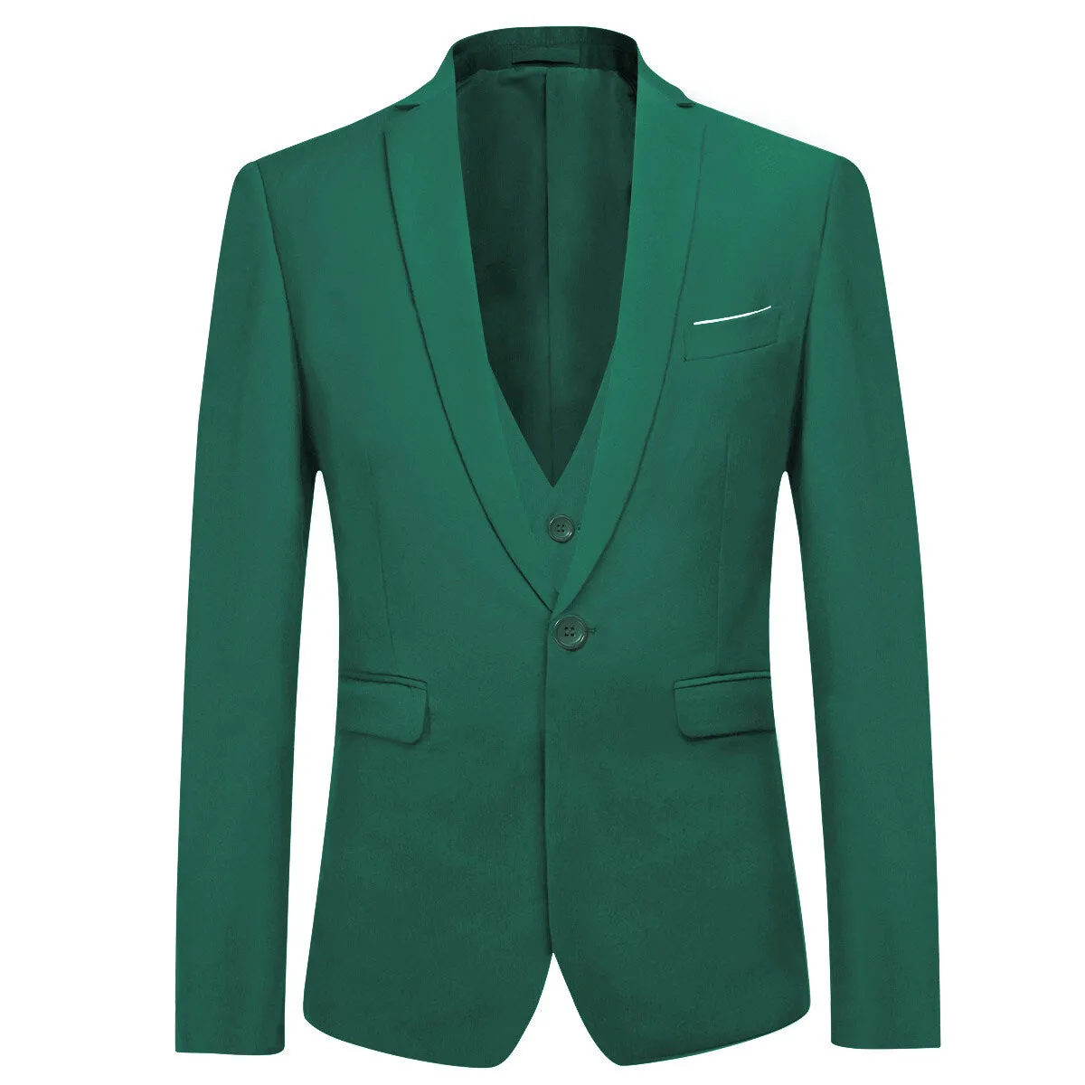 Green 3-Piece Slim Fit Suit
