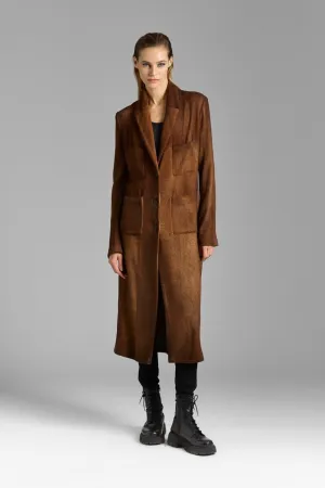 HAND PAINTED MICRO MAT STITCH REVER COAT