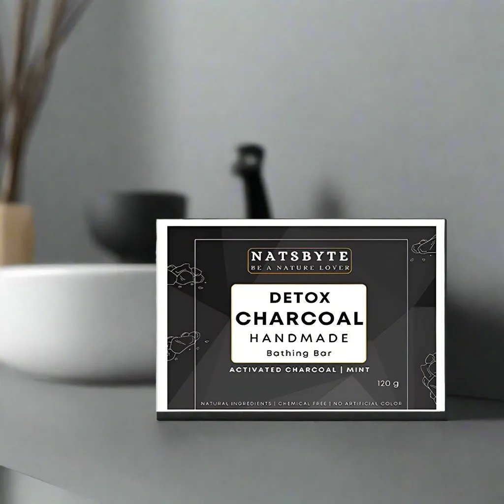Handmade Charcoal Soap for Bath - 120g