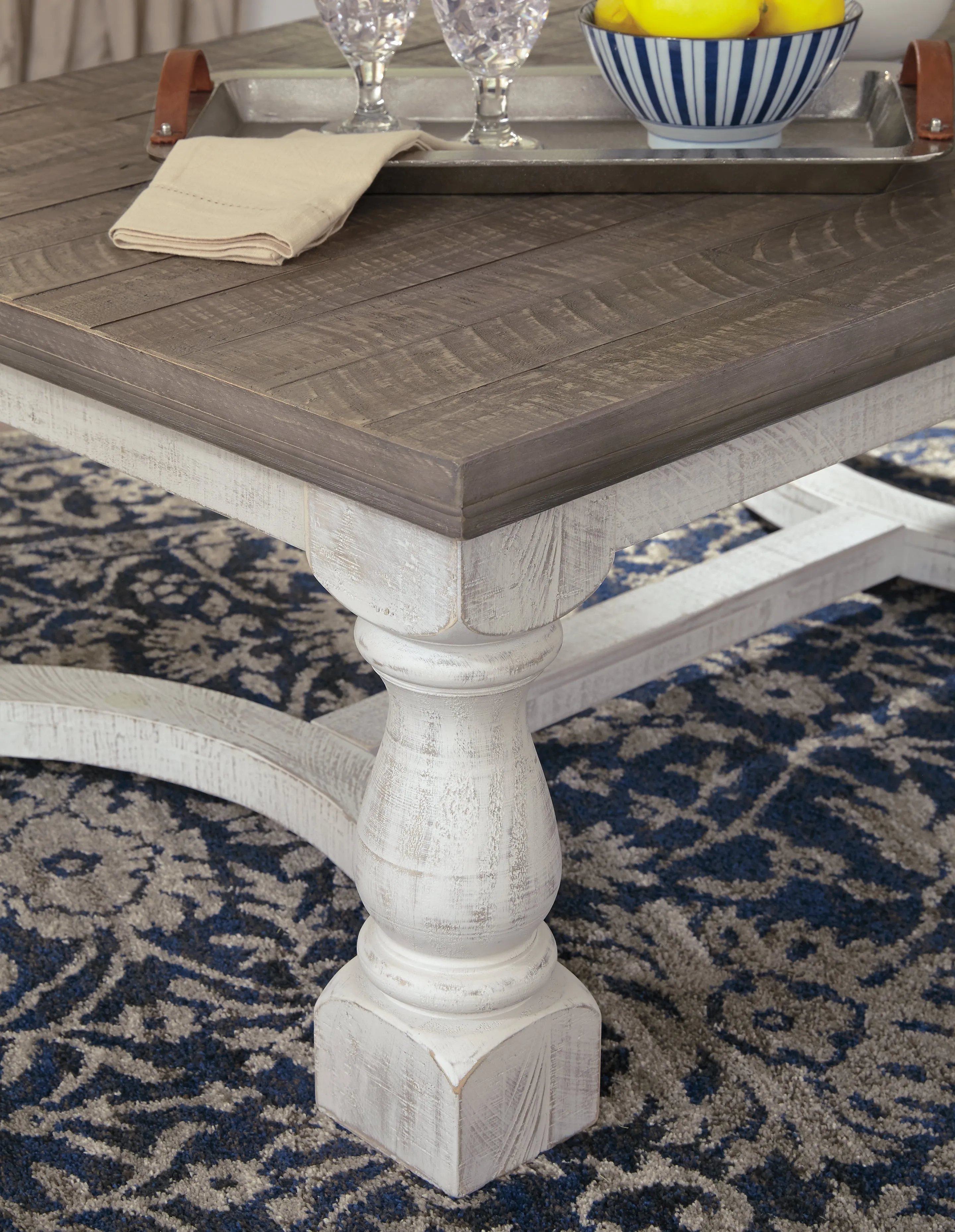 Havalance Coffee Table with 1 End Table in Gray/White