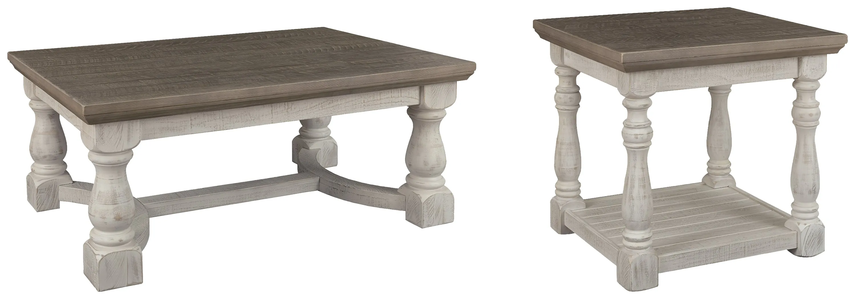 Havalance Coffee Table with 1 End Table in Gray/White